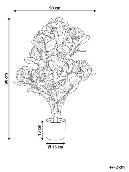 Műnövény HORTENSIUM 90 cm Rózsaszín