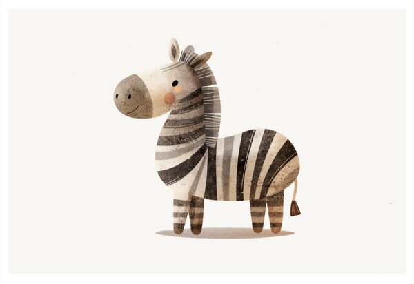 Kép aranyos rajzolt zebra