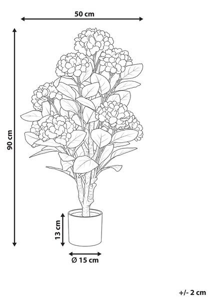 Műnövény HORTENSIUM 90 cm Fehér