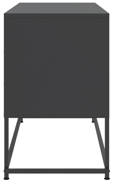 Fekete acél TV-szekrény 100,5x39x60,5 cm