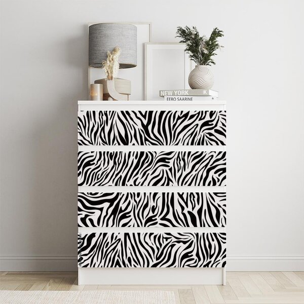 IKEA MALM bútormatrica - sűrű zebra csíkok