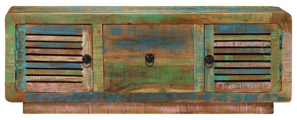 Tömör újrahasznosított fa TV-szekrény 110 x 30 x 40 cm