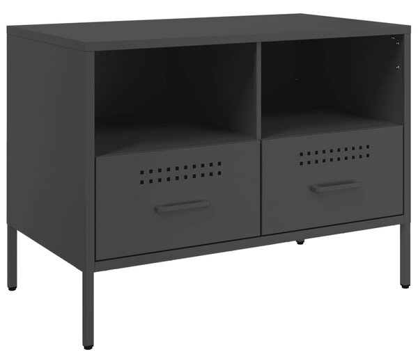 Fekete acél TV-szekrény 68 x 39 x 50,5 cm
