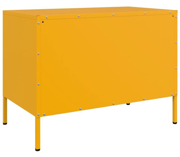 Mustársárga acél TV-szekrény 68 x 39 x 50,5 cm