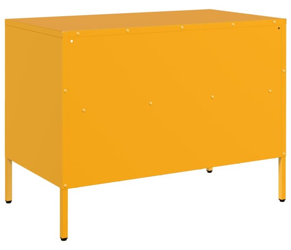 Mustársárga acél TV-szekrény 68 x 39 x 50,5 cm