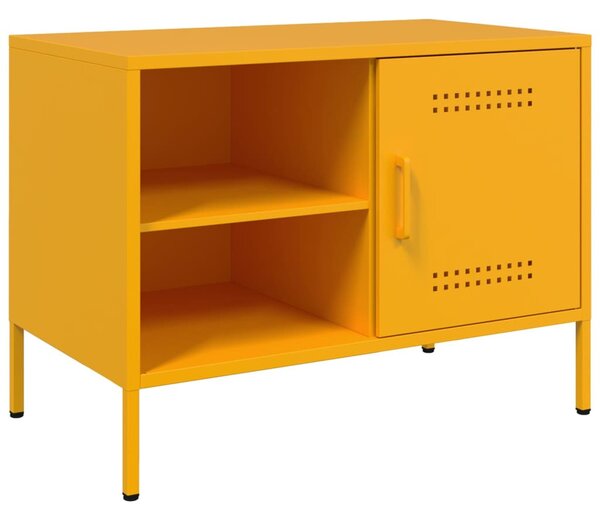 Mustársárga acél TV-szekrény 68 x 39 x 50,5 cm