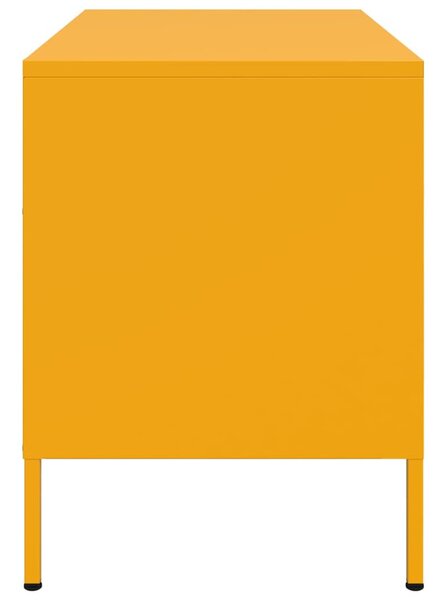 Mustársárga acél TV-szekrény 68 x 39 x 50,5 cm