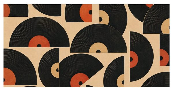 Kép stílusos vinyl körök