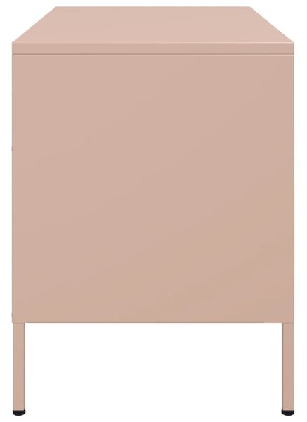 2 db rózsaszín acél TV-szekrény 68 x 39 x 50,5 cm