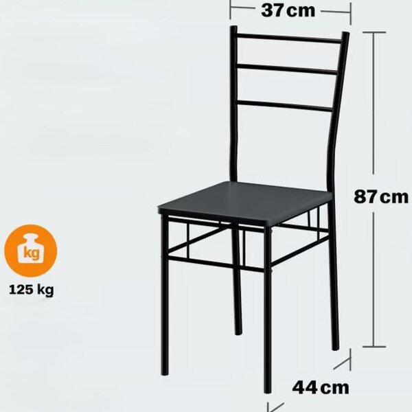 Casaria® Leo étkezőgarnitúra - antracit