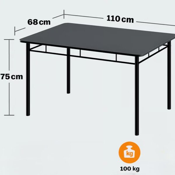 Casaria® Leo étkezőgarnitúra - antracit