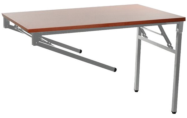ALB-NY-A024/136 összecsukható asztal szürke vázzal (140 cm)