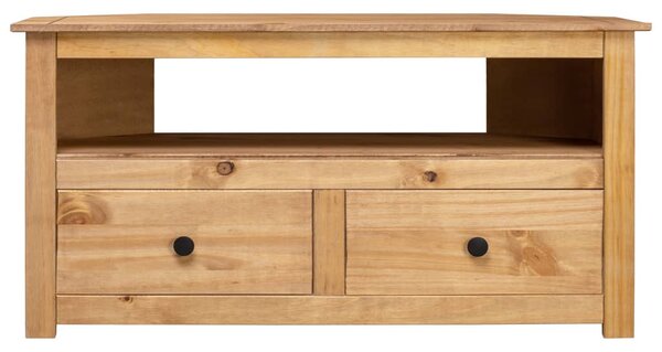 Panama stílusú tömör fenyőfa sarok TV-szekrény 93 x 49 x 49 cm