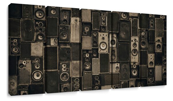 5 részes kép vintage hangszórók