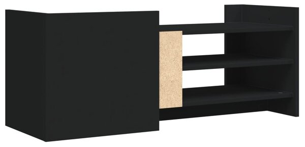 Fekete szerelt fa TV-szekrény 100 x 35 x 40 cm