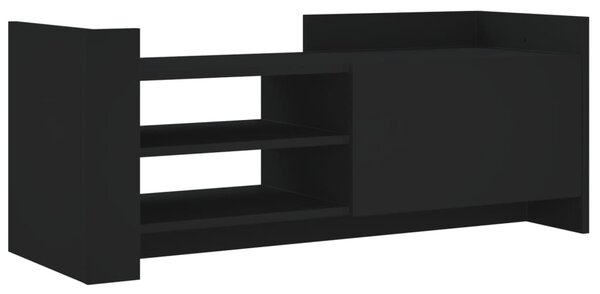 Fekete szerelt fa TV-szekrény 100 x 35 x 40 cm