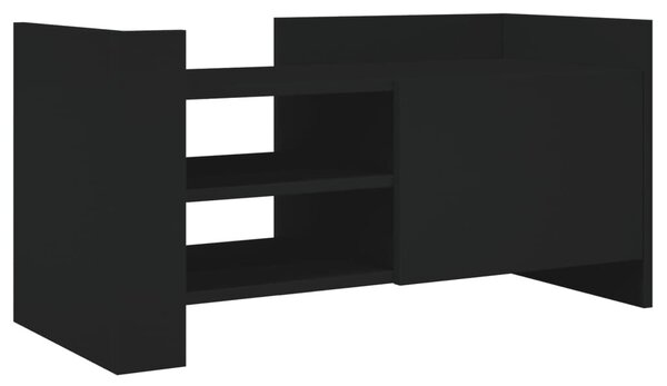 Fekete szerelt fa TV-szekrény 80 x 35 x 40 cm