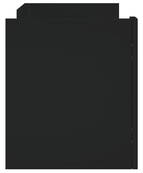 Fekete szerelt fa TV-szekrény 80 x 35 x 40 cm