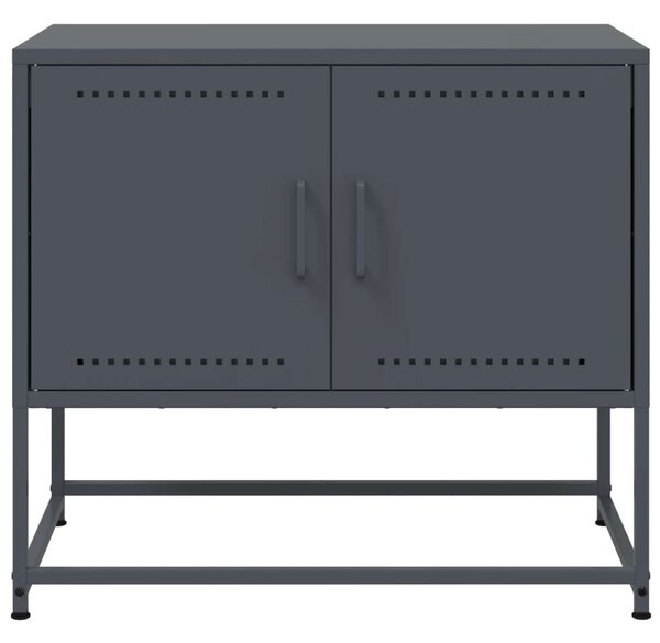 Antracitszürke acél TV-szekrény 68,5x39x60,5 cm