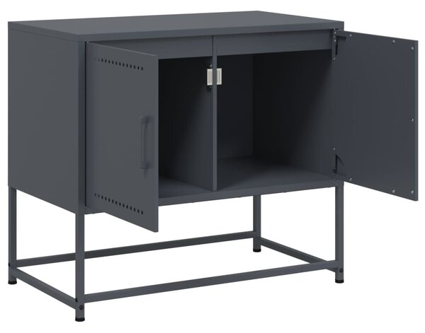 Antracitszürke acél TV-szekrény 68,5x39x60,5 cm