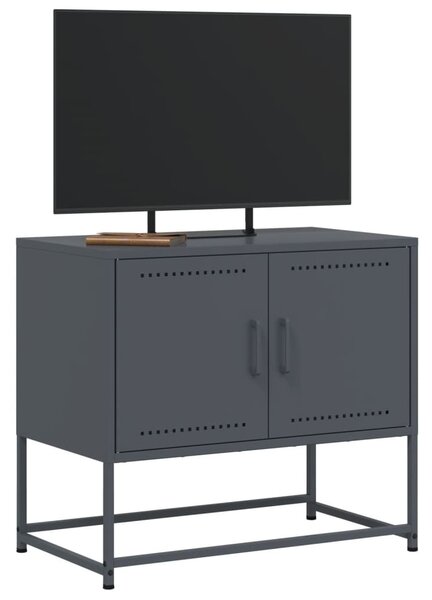 Antracitszürke acél TV-szekrény 68,5x39x60,5 cm