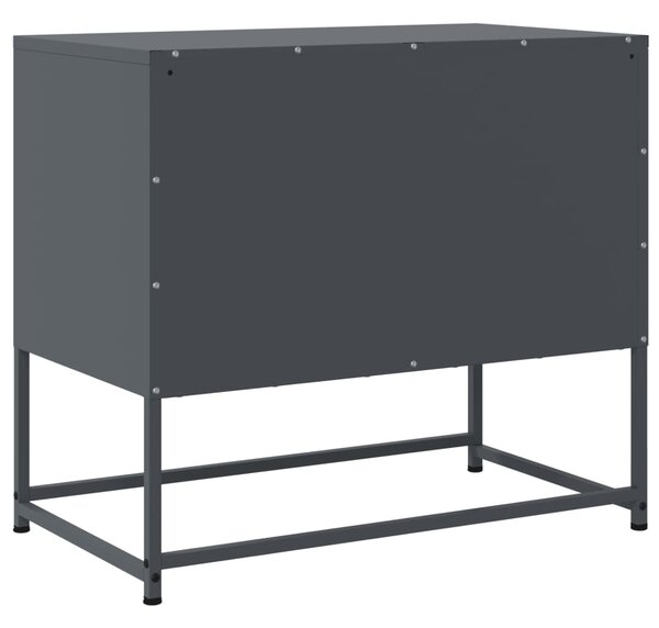 Antracitszürke acél TV-szekrény 68,5x39x60,5 cm