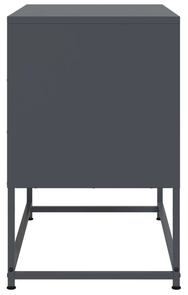 Antracitszürke acél TV-szekrény 68,5x39x60,5 cm