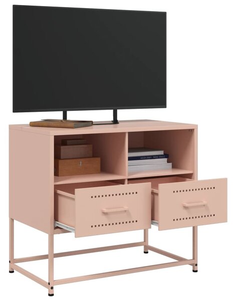 Rózsaszín acél TV-szekrény 68 x 39 x 60,5 cm