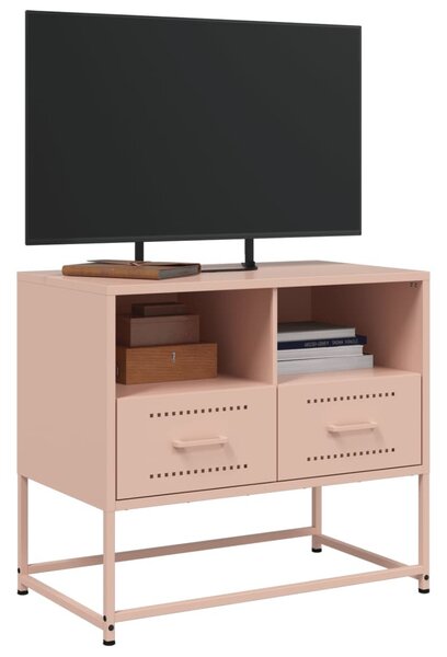 Rózsaszín acél TV-szekrény 68 x 39 x 60,5 cm
