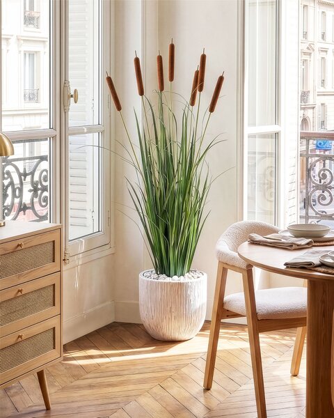 Műnövény BULRUSH 135 cm Zöld