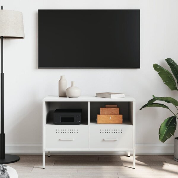 Fehér acél TV-szekrény 68 x 39 x 50,5 cm