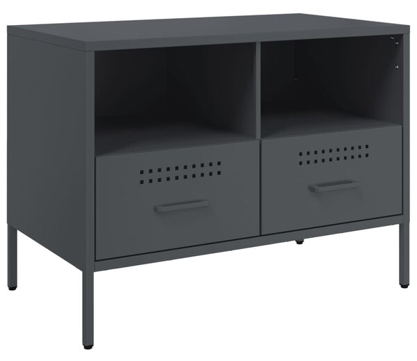 Antracitszürke acél TV-szekrény 68 x 39 x 50,5 cm