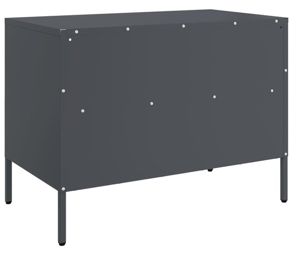 Antracitszürke acél TV-szekrény 68 x 39 x 50,5 cm