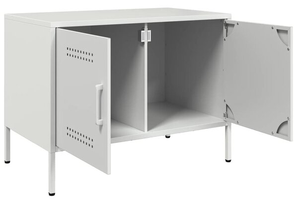2 db fehér acél TV-szekrény 68 x 39 x 50,5 cm