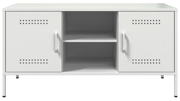 Fehér acél TV-szekrény 100,5 x 39 x 50,5 cm