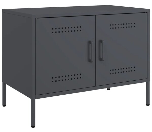 2 db antracitszürke acél TV-szekrény 68 x 39 x 50,5 cm