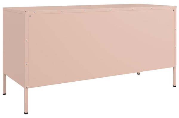 Rózsaszín acél TV-szekrény 100,5 x 39 x 50,5 cm