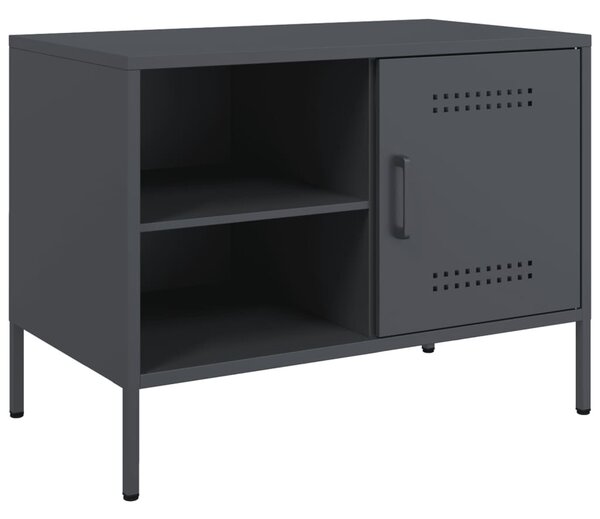 2 db antracitszürke acél TV-szekrény 68 x 39 x 50,5 cm