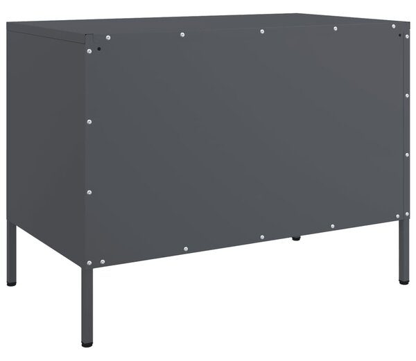 2 db antracitszürke acél TV-szekrény 68 x 39 x 50,5 cm