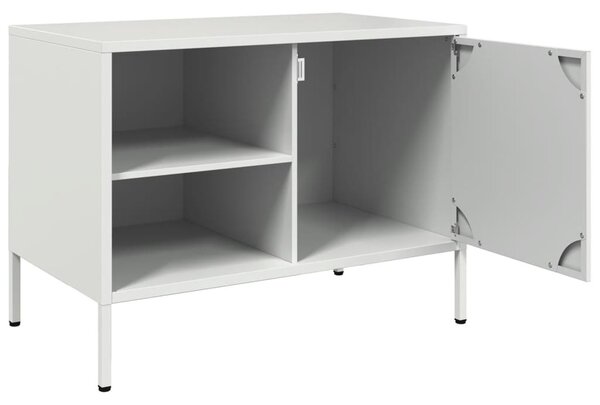 2 db fehér acél TV-szekrény 68 x 39 x 50,5 cm