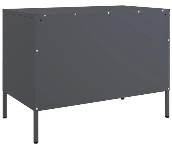 2 db antracitszürke acél TV-szekrény 68 x 39 x 50,5 cm