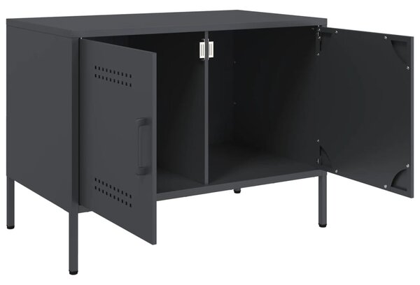 2 db antracitszürke acél TV-szekrény 68 x 39 x 50,5 cm