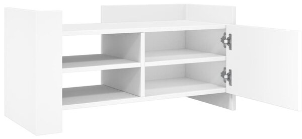 Fehér szerelt fa TV-szekrény 80 x 35 x 40 cm
