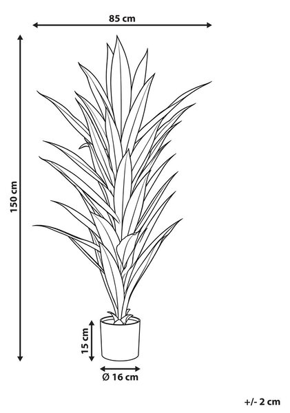 Műnövény DRACAENA TREE 150 cm Zöld