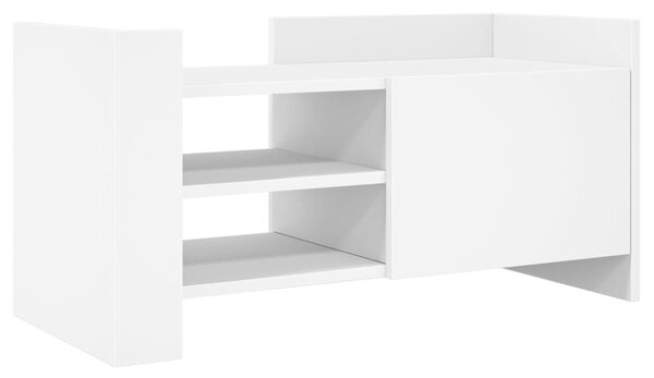 Fehér szerelt fa TV-szekrény 80 x 35 x 40 cm