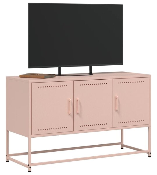 Rózsaszín acél TV-szekrény 100,5x39x60,5 cm