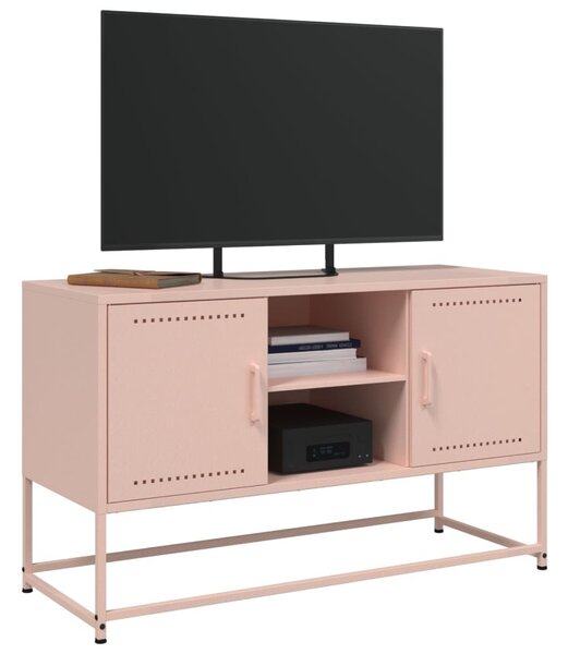 Rózsaszín acél TV-szekrény 100,5x39x60,5 cm