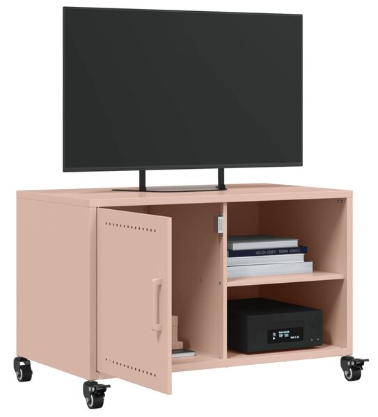 Rózsaszín acél TV-szekrény 68 x 39 x 43,5 cm