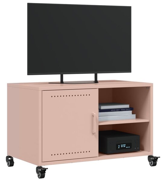 Rózsaszín acél TV-szekrény 68 x 39 x 43,5 cm