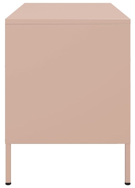 2 db rózsaszín acél TV-szekrény 68 x 39 x 50,5 cm